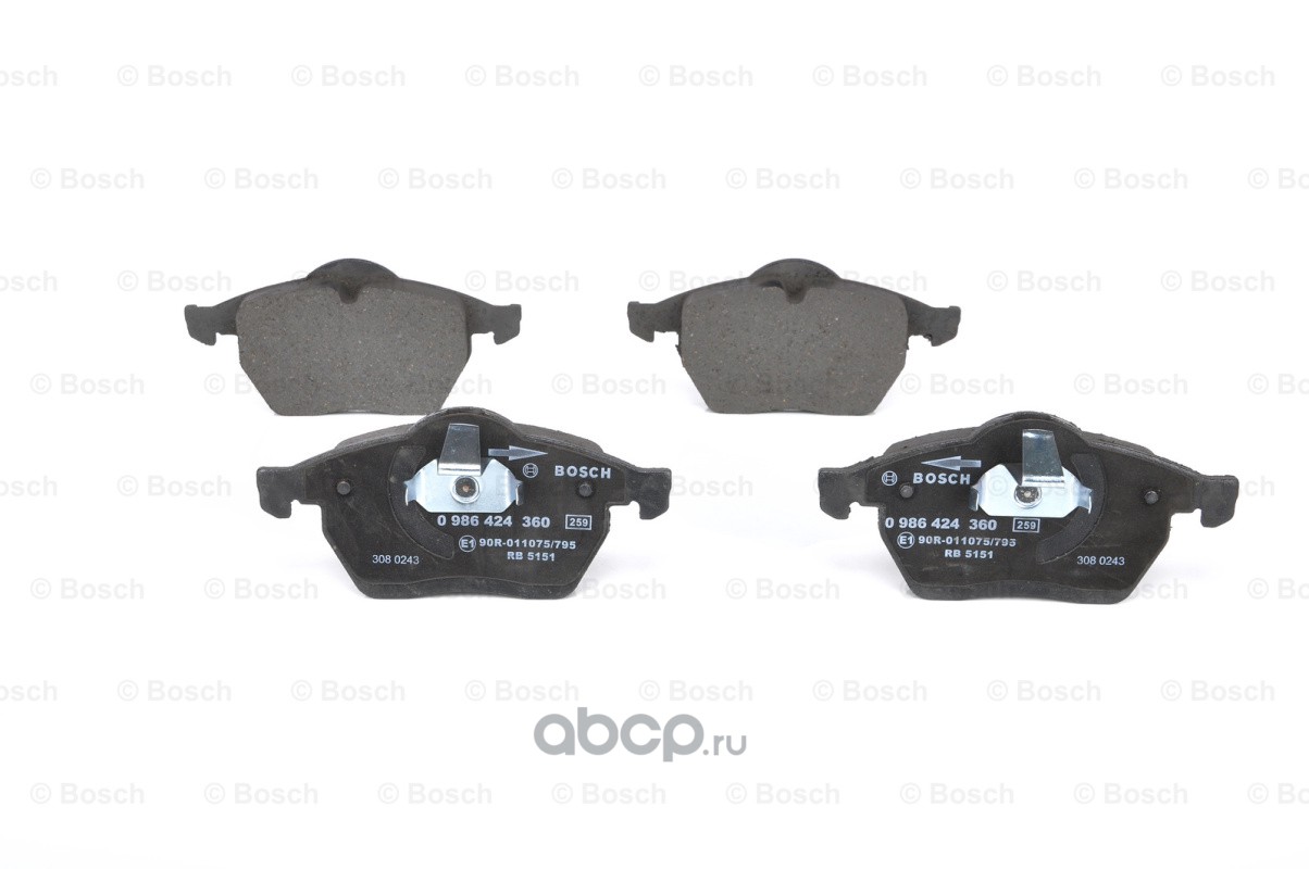 Bosch 0986424360 Комплект тормозных колодок, дисковый тормоз