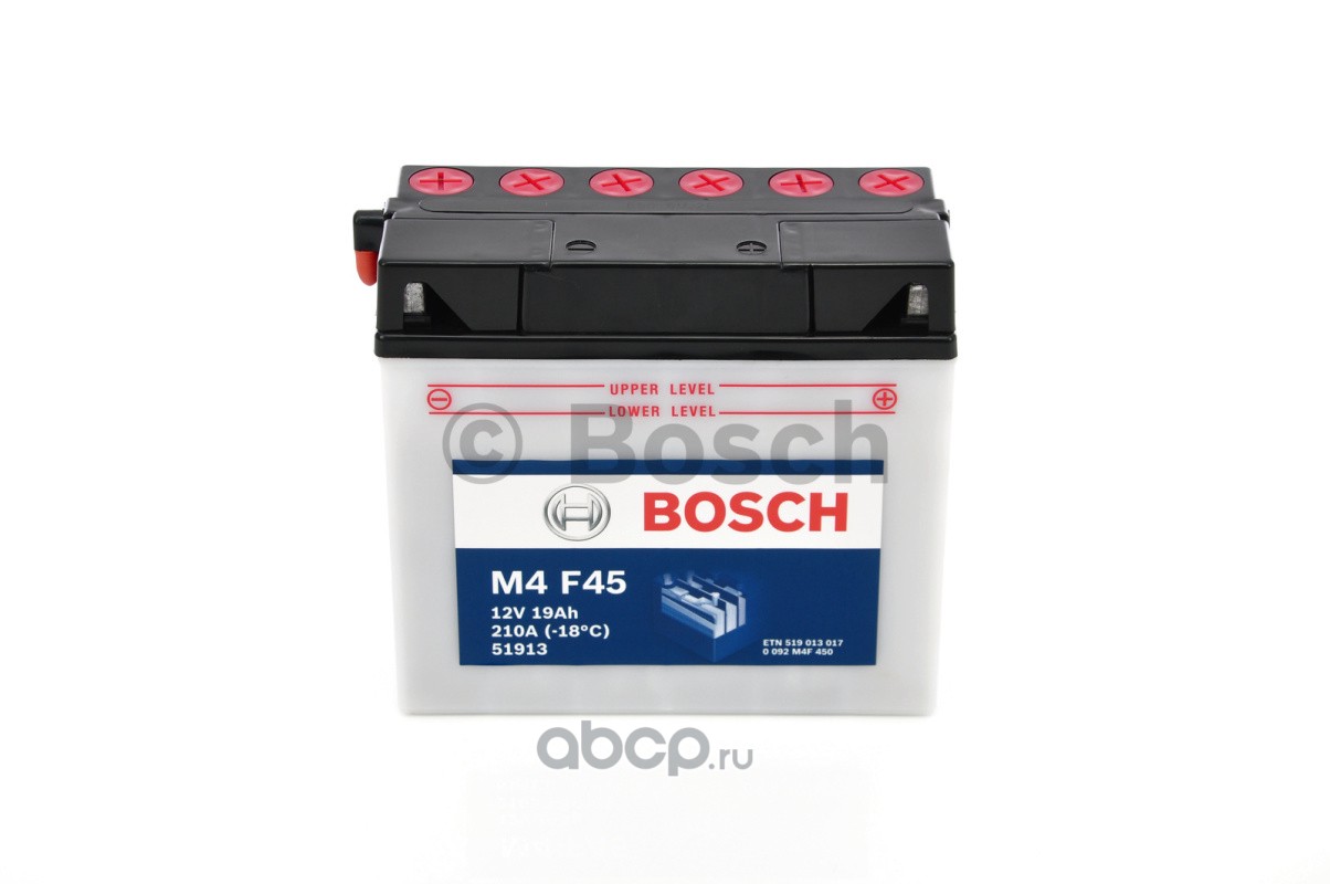 Bosch 0092M4F450 АКБ 19А/ч 170А 12в обратная полярн.