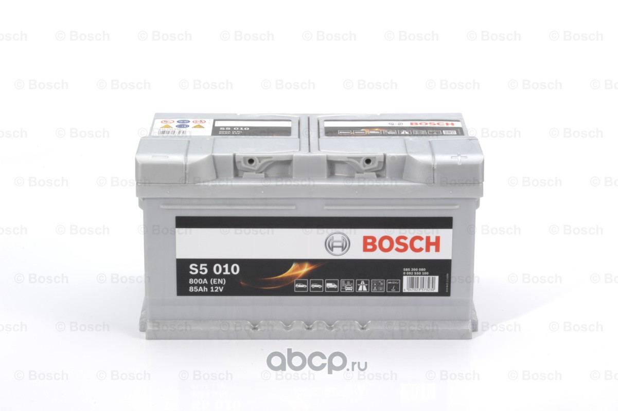 Bosch 0092S50100 Аккумулятор Silver Plus 85 А/ч обратная R+ 315x175x175 EN800 А