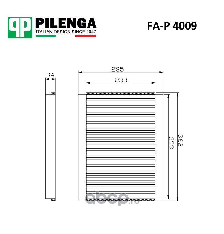 PILENGA FAP4009 Фильтр салонный