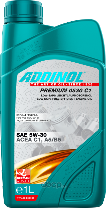 ADDINOL 4014766074379 Масло моторное синтетика 5W-30 1 л.