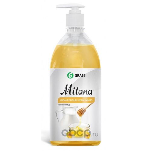Жидкое крем-мыло MILANA молоко и мёд с дозатором   1 л, шт 126101