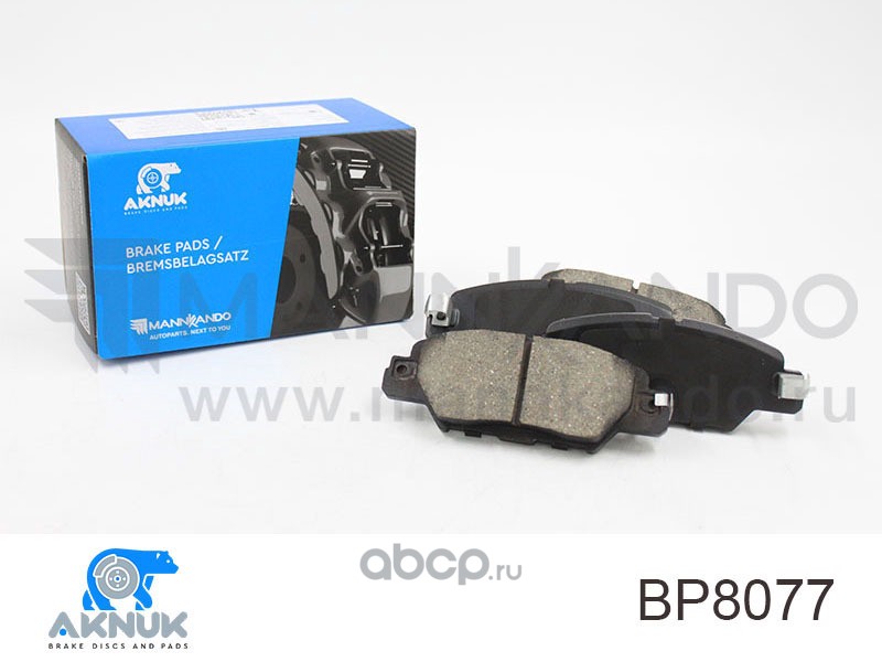 AKNUK BP8077 Колодки тормозные дисковые задние MAZDA CX-5 (KE, GH) 2.0 AKNUK
