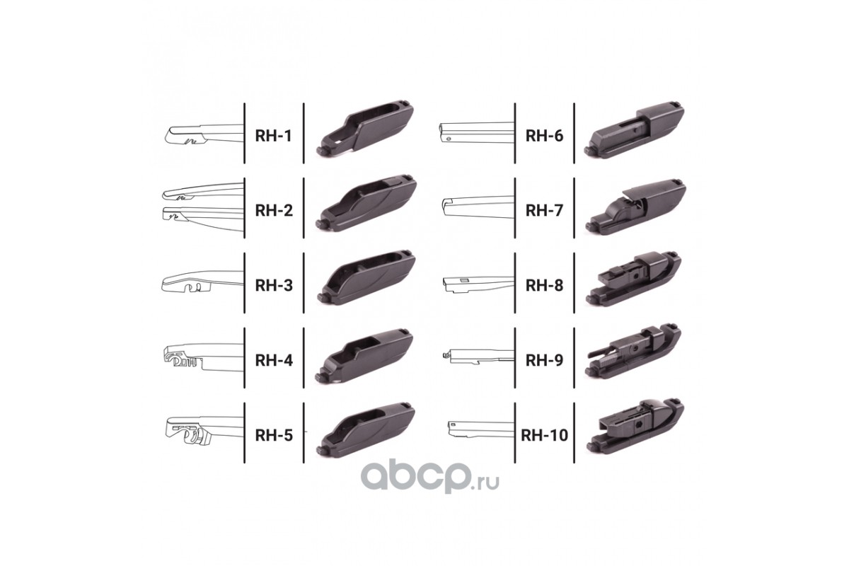 RER9 AUTOPROFI Щетка стеклоочистителя задняя, 10 адаптеров, разм. 9, 230  мм. купить запчасти в Банзай Авто