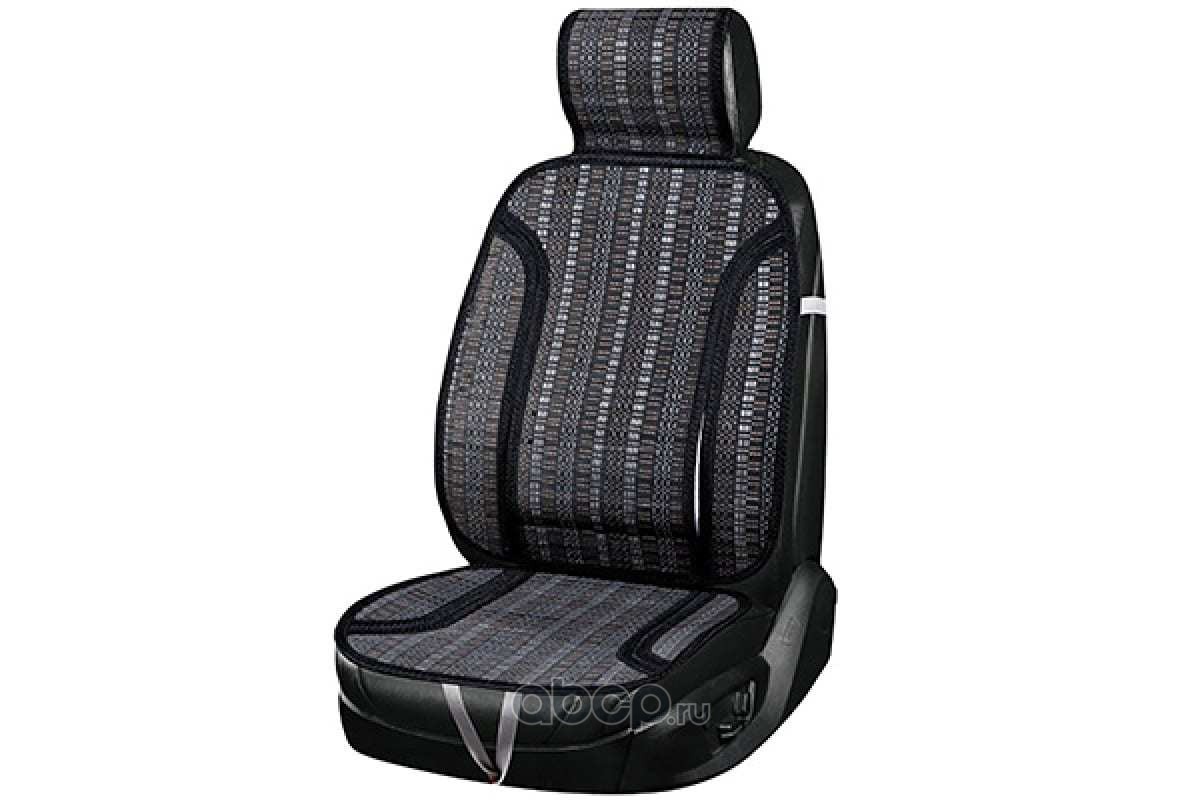 Skyway S01302033 Накидка сиденья бамбук SKYWAY Summer-05 с поддержкой спины черно-серый 1 шт