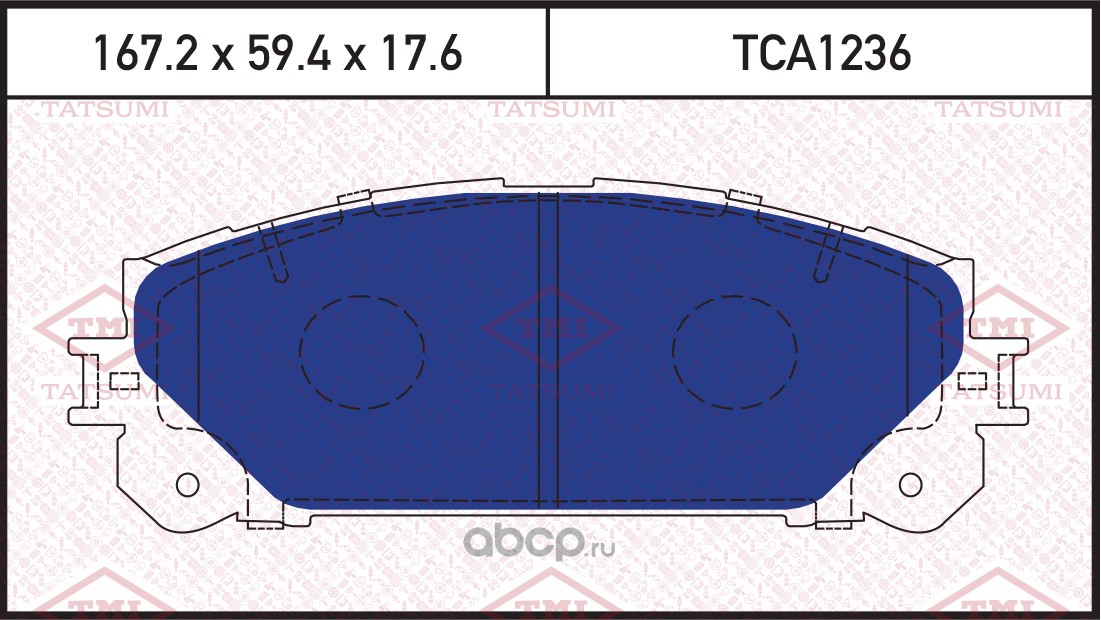TATSUMI TCA1236 Колодки тормозные дисковые передние