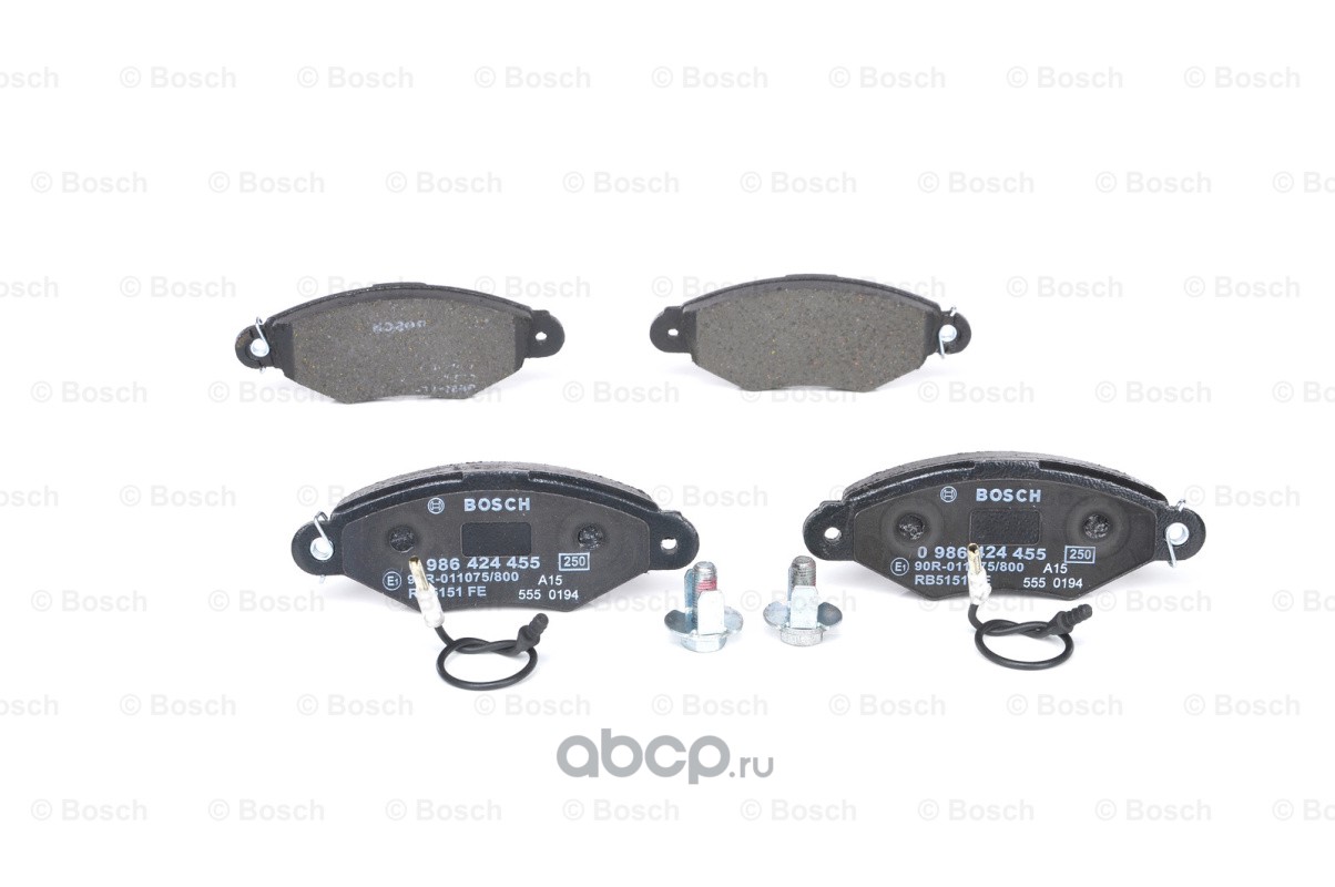Bosch 0986424455 Комплект тормозных колодок, дисковый тормоз