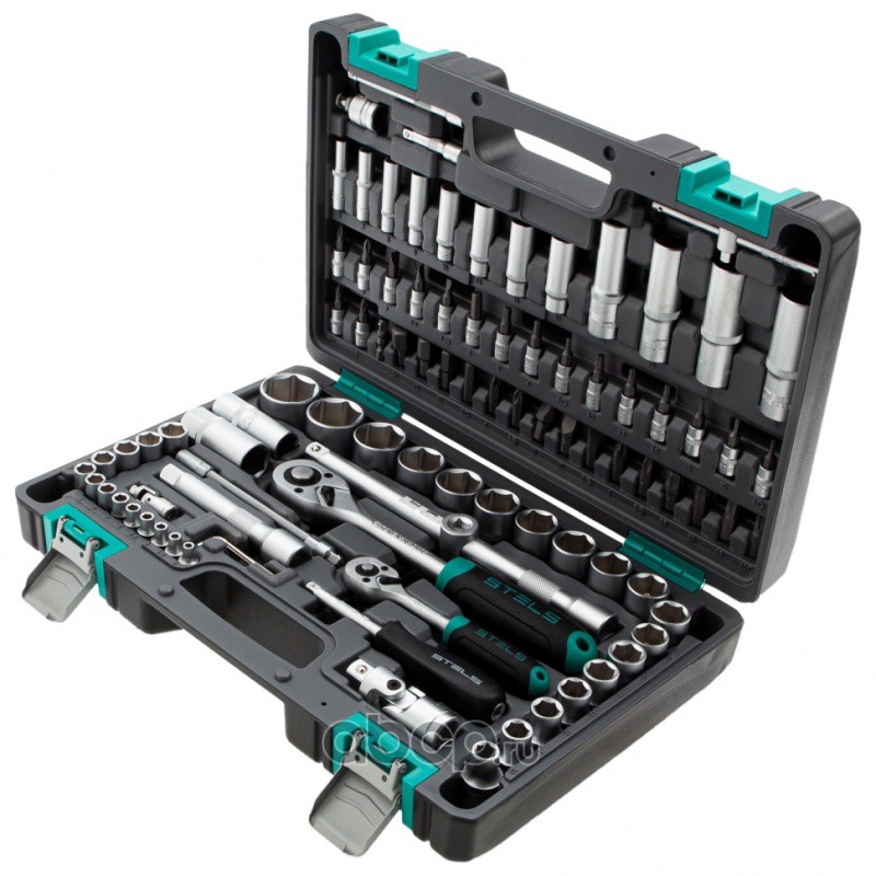 Stels 14106 Набор инструментов, 1/2, 1/4, CrV, пластиковый кейс, 94 предмета Stels