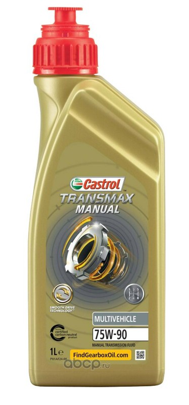 Castrol 15D816 Масло трансмиссионное TRANSMAX MANUAL MULTIVEHICLE 75W90 1л