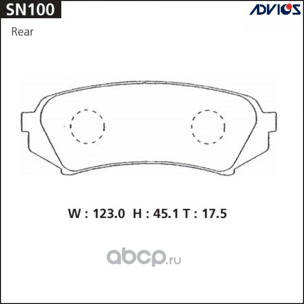 ADVICS SN100 Дисковые тормозные колодки