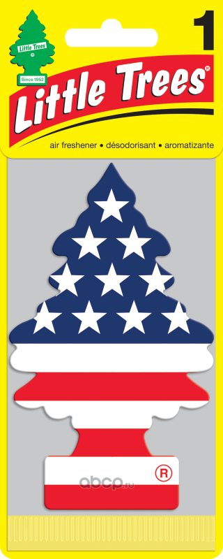 Ароматизатор LITTLE TREES Елочка Американский флаг U1P10945RUSS