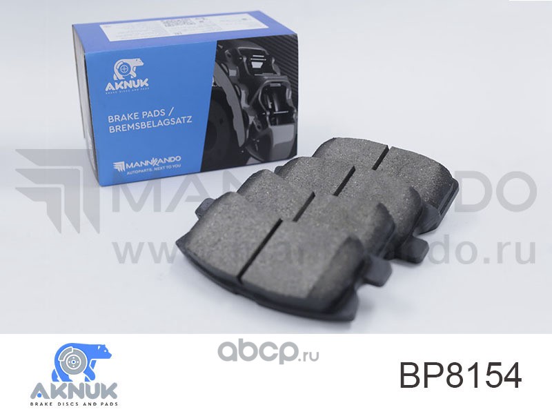 AKNUK BP8154 Колодки тормозные дисковые задние MITSUBISHI PAJERO III (V7_W, V6_W) 2.5 AKNUK