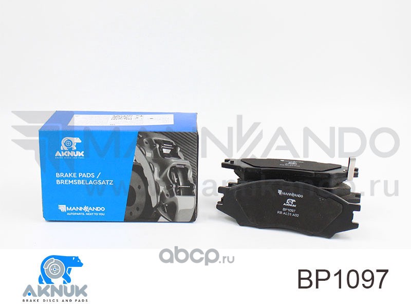 AKNUK BP1097 Колодки тормозные дисковые передние ALMERA Classic (B10) 1.6 AKNUK