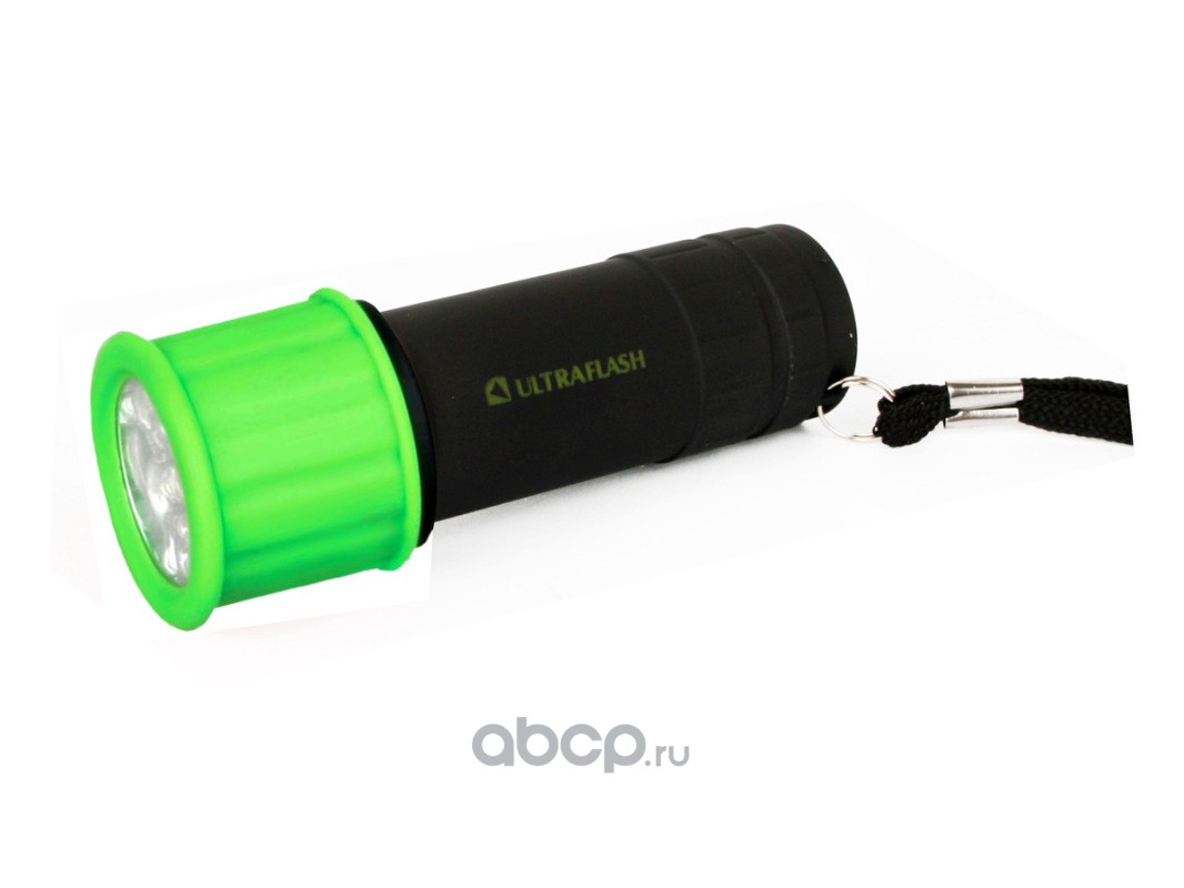 Фонарь 3XR03 светофор, зеленый с черным, 9 LED, пластик, блистер Ultraflash LED15001-C 10481