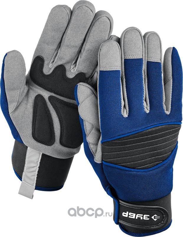 ЗУБР МОНТАЖНИК, размер XL, профессиональные комбинированные перчатки для тяжелых механических работ. 11475XL