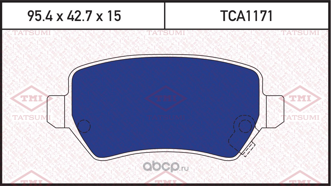 TATSUMI TCA1171 Колодки тормозные дисковые задние