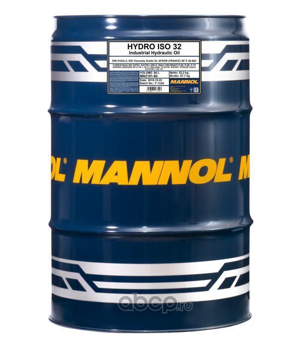 Масло гидравлическое Mannol Hydro ISO 32 208 л. MN2101DR