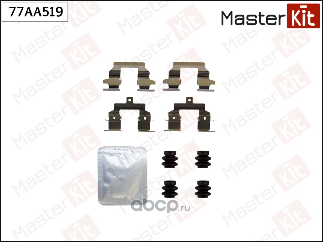 77AA519 MasterKit Комплект установочный тормозных колодок Nissan QASHQAI /  QASHQAI +2 I (J10, JJ10) 2006 - 201 купить запчасти в Банзай Авто