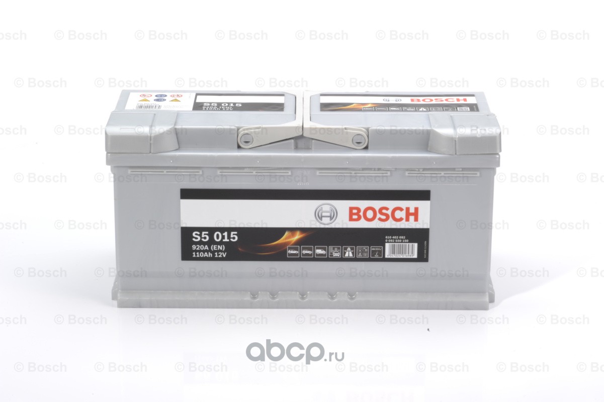 Bosch 0092S50150 Аккумулятор Silver Plus 110 А/ч обратная R+ 393x175x190 EN920 А