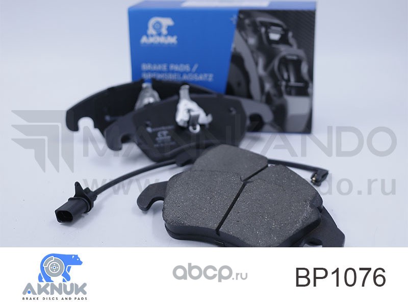 AKNUK BP1076 Колодки тормозные дисковые передние A6 (4G2, 4GC, C7) 2.8 AKNUK