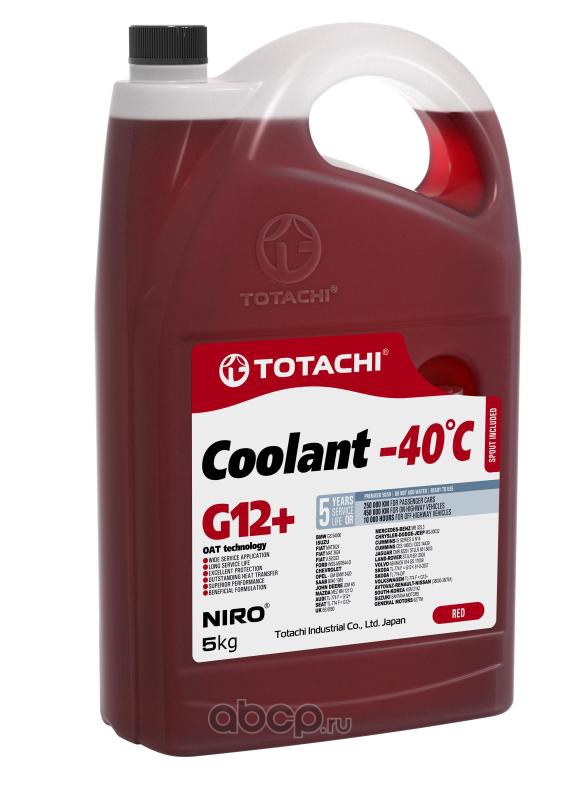 TOTACHI 4589904526770 Охлаждающая жидкость TOTACHI NIRO COOLANT   Red   -40C   G12+      5кг