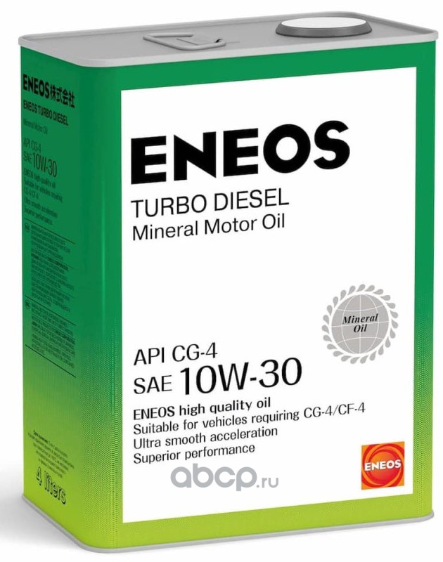 ENEOS OIL1424 Масло моторное ENEOS CG-4 TURBO 10W-30 Минеральное 10W-30 4 л.