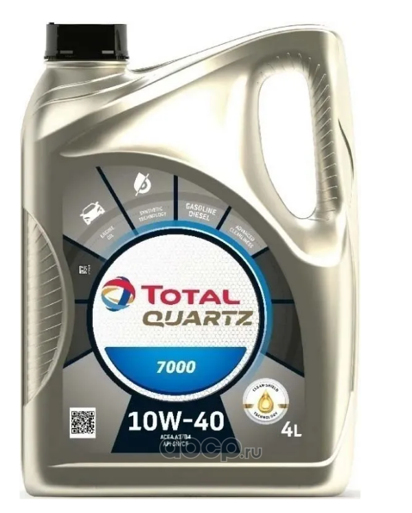 TotalEnergies 11020501 Масло моторное Quartz 7000 10W-40 полусинтетическое 4 л 201523