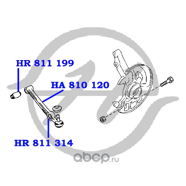 Hanse HR811314 Сайлентблок нижнего рычага передней подвески, наружный