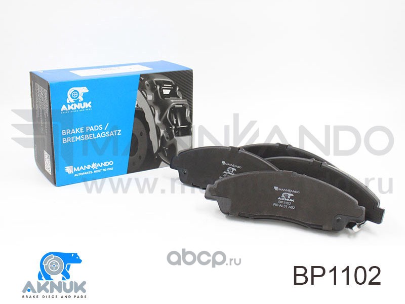 AKNUK BP1102 Колодки тормозные дисковые передние PILOT 3.5 4WD AKNUK