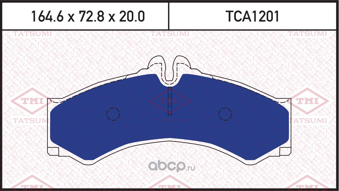 TATSUMI TCA1201 Колодки тормозные дисковые передние