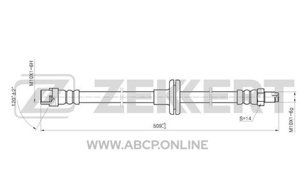 Zekkert BS9323 Шланг тормозной передний  X5 (E53) 00-