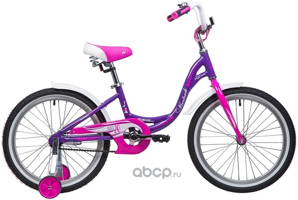 Велосипед  NOVATRACK 20, ANGEL, фиолетовый, алюм.рама., тормоз нож, крылья 205AANGELVL9