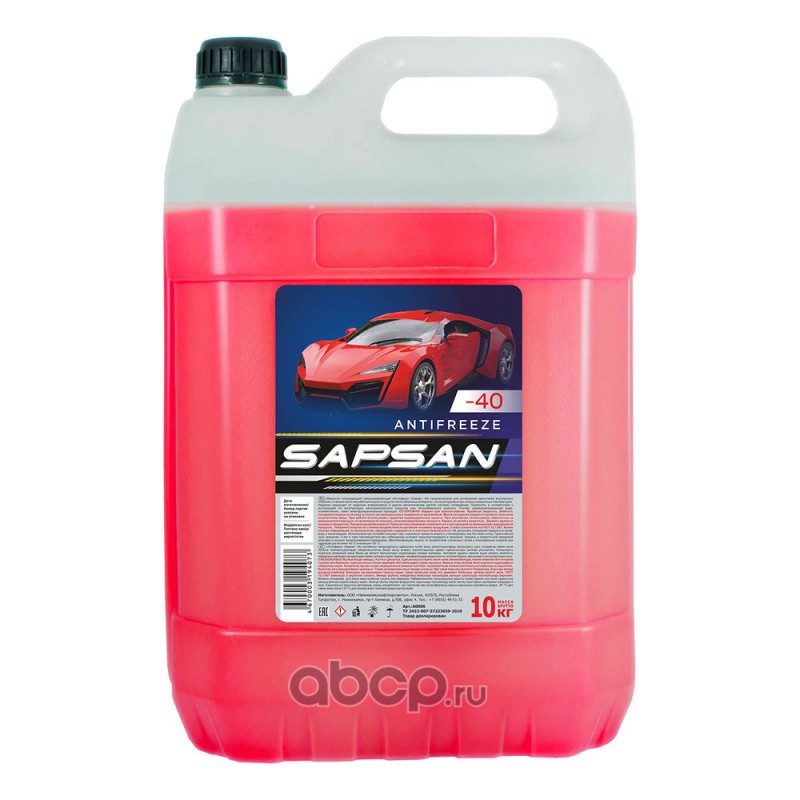 Sapsan 60006 Антифриз Sapsan Red   (Юг) 10л