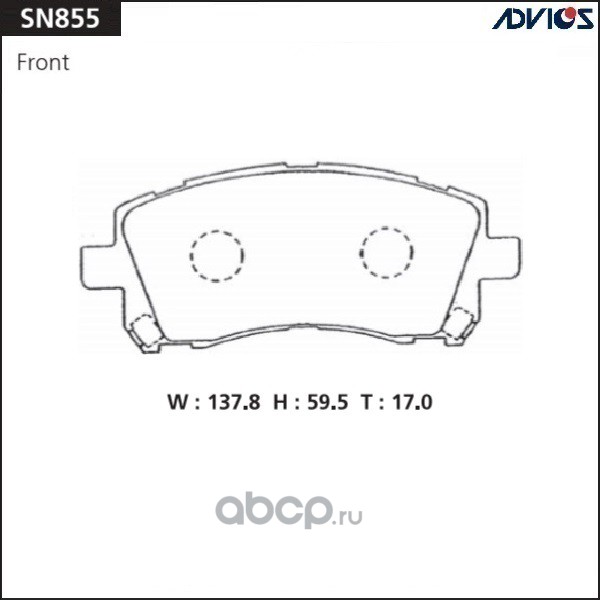 ADVICS SN855 Дисковые тормозные колодки