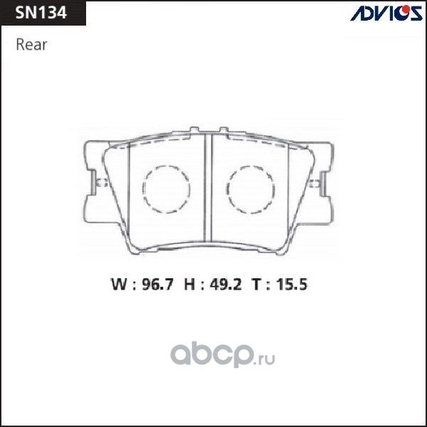 ADVICS SN134 Дисковые тормозные колодки