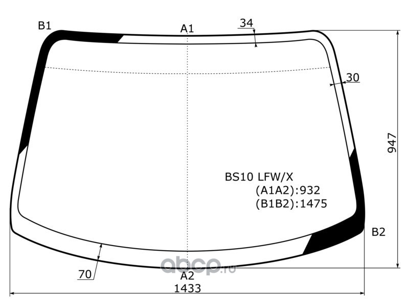 Размер лобового стекла авенсис
