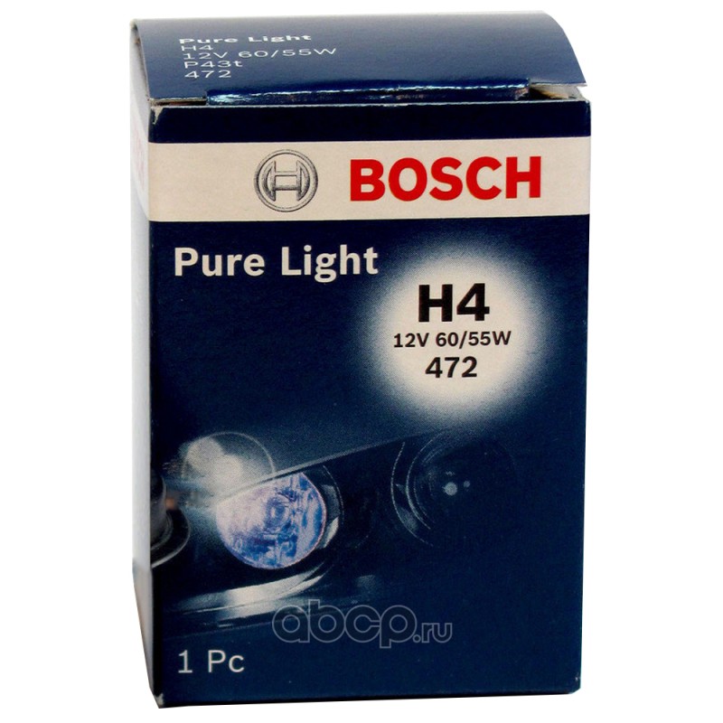 Bosch 1987302041 Лампа 12V H4 60/55W Standart 1 шт. картон