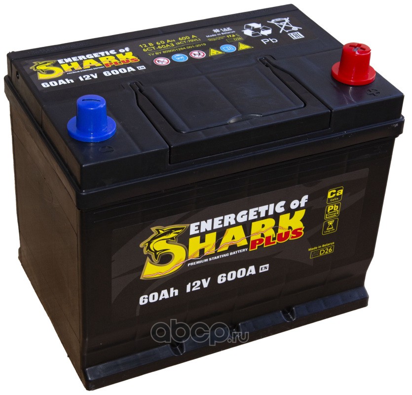 ENERGETIC of SHARK ESPA603R  аккумуляторная 12В 60А/ч 620А .