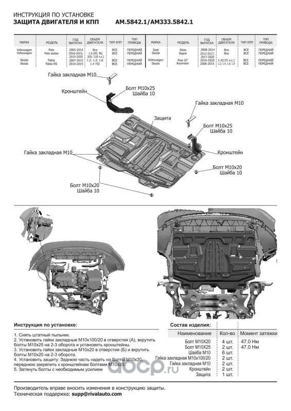 AutoMax AM58421 ЗК+КПП Seat Ibiza/Skoda Fabia/Fabia RS/Rapid