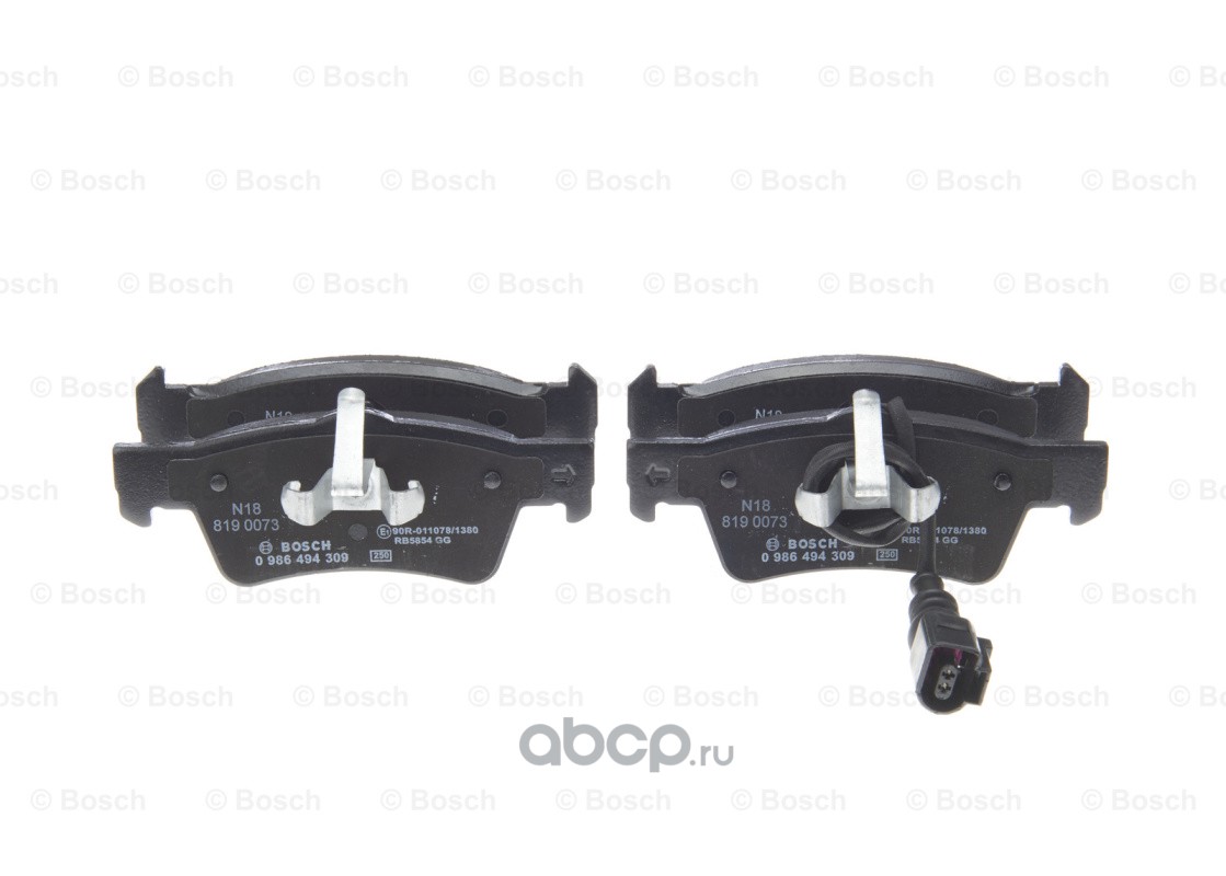 Bosch 0986494309 Комплект тормозных колодок, дисковый тормоз
