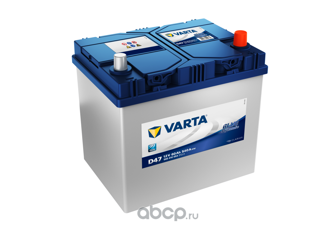 Varta 560410054 Аккумулятор Blue Dynamic 60 А/ч обратная R+ D47 232x173x225 EN540 А