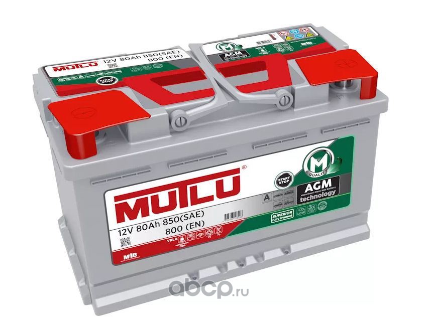 Mutlu AGML480080A Батарея аккумуляторная 80А/ч 800А 12В обратная поляр. стандартные клеммы