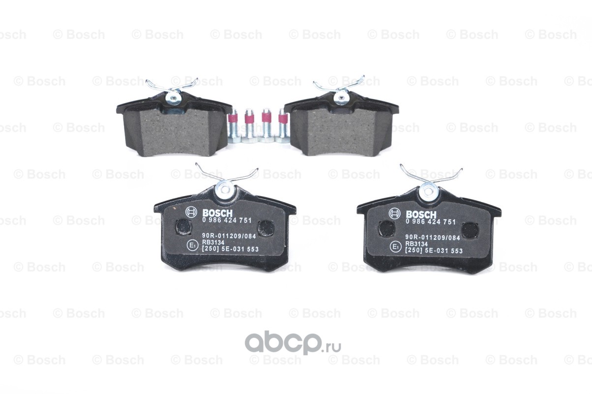 Bosch 0986424751 Комплект тормозных колодок, дисковый тормоз