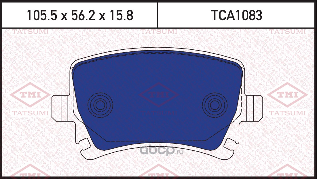 TATSUMI TCA1083 Колодки тормозные дисковые задние
