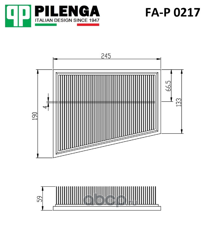 PILENGA FAP0217 Фильтр воздушный SCENIC II, GRANG SCENIC, MEGANE II, KANGOO II