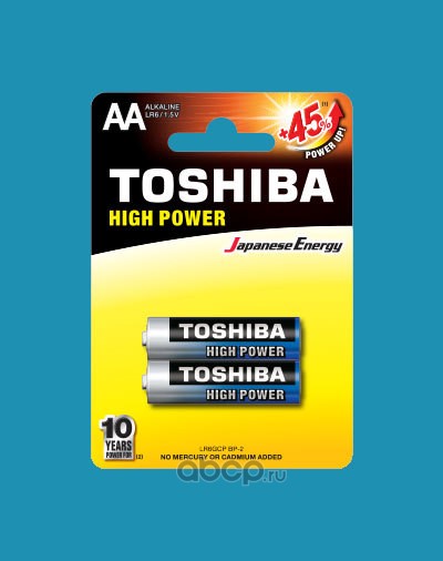 TOSHIBA LR6GCPBP2 Батарейка  (2шт) LR6 пальчик AA 1,5V