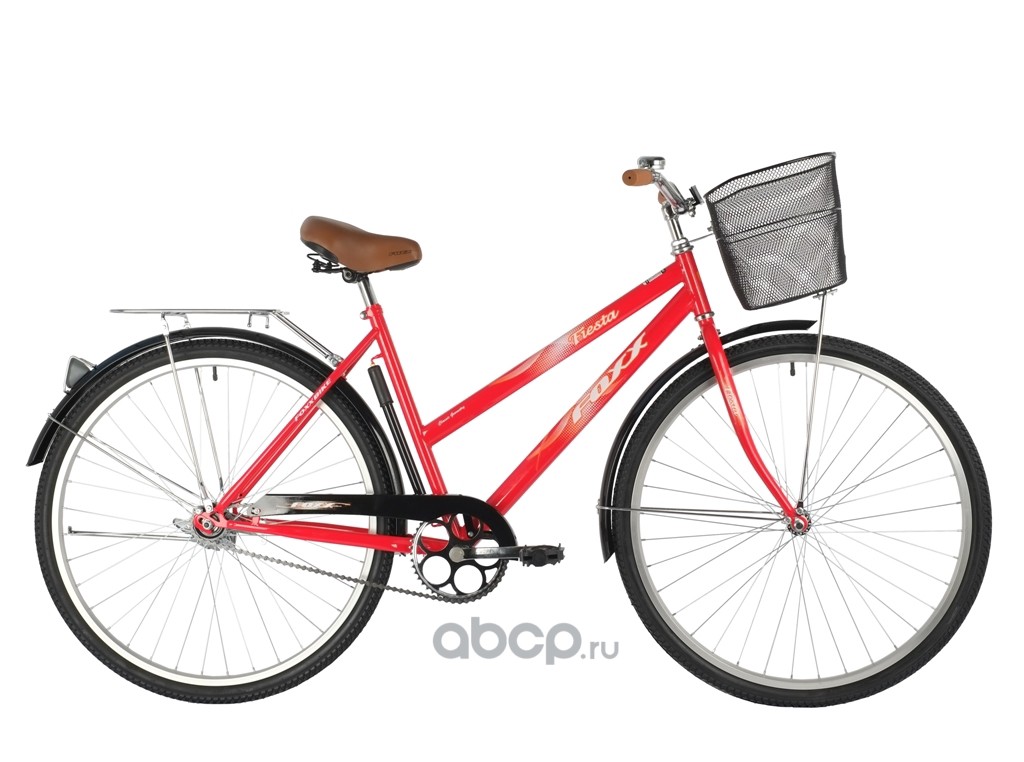 Велосипед FOXX 28 FIESTA красный, сталь, размер 20 + передняя корзина 28SHCFIESTA20RD1