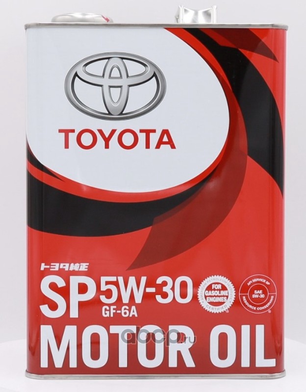 TOYOTA 0888013705 Масло моторное Motor oil SP/GF-6 5W-30 синтетическое 4 л