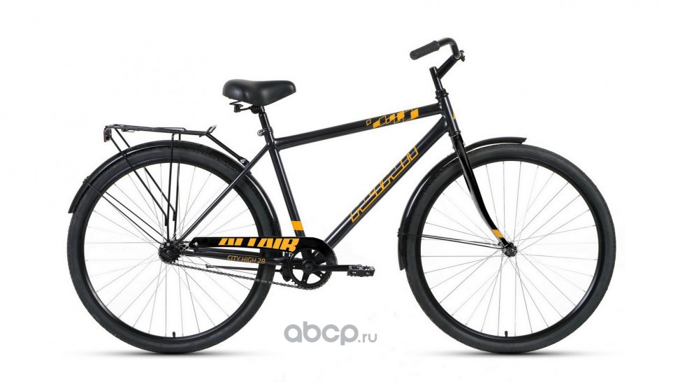 велосипед ALTAIR CITY 28 high (28 1 ск. рост 19) 2020-2021, темно-серыйоранжевый RBKT1YN81005