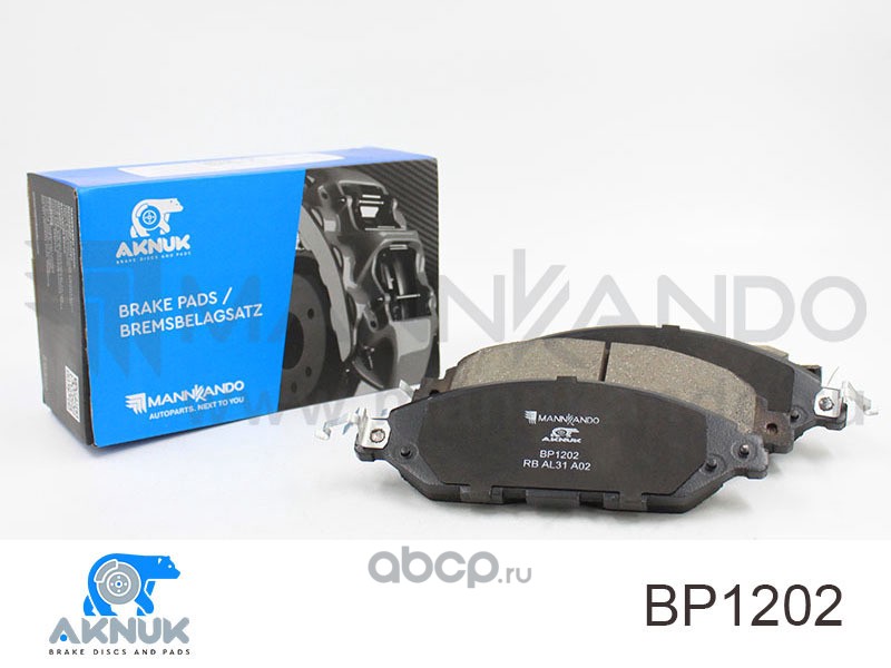 AKNUK BP1202 Колодки тормозные дисковые передние PATHFINDER IV (R52) 3.5 AKNUK